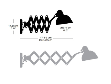 Preview: Fritz Hansen Kaiser Idell™ Wandleuchte grau